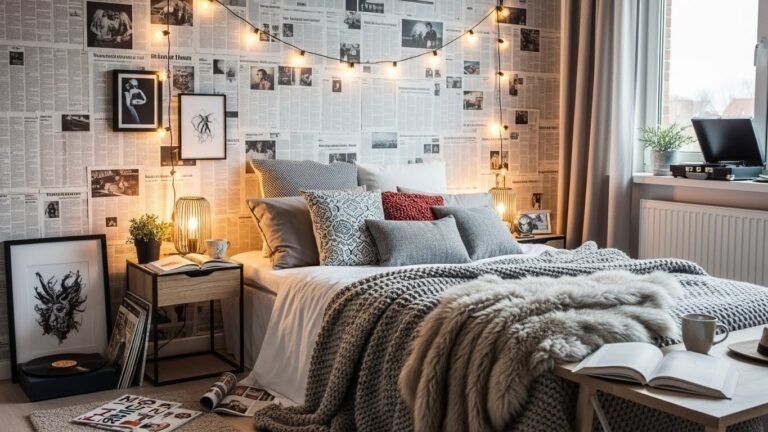 Room Decor Ideas Bedroom Aesthetic Wall With Newspaper – 12 Creative & Budget-Friendly Styles