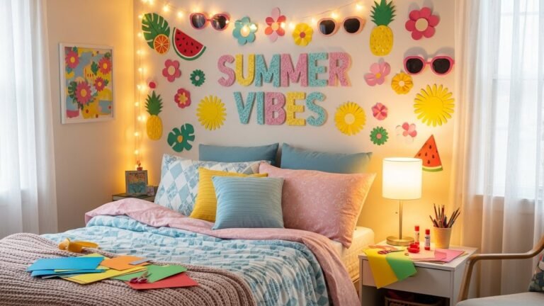 Easy Diy Room Decor Wall Art Craft Ideas Bedroom Paper Summer