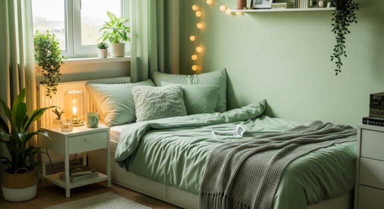 Bedroom Ideas for Small Rooms Women Cozy Green: Stylish & Space-Saving Inspiration