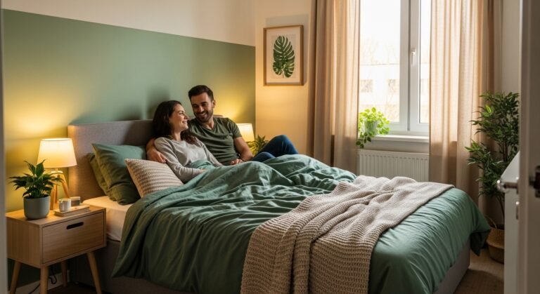 Small Bedroom Ideas for Couples: Cozy Green Inspiration for a Relaxing Space