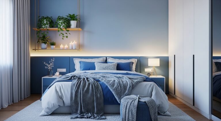 Small Bedroom Ideas for Couples: Cozy Blue Inspiration