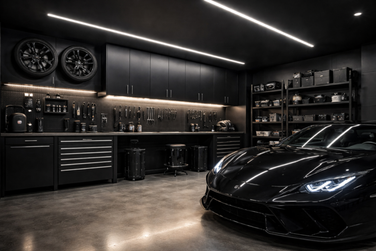 Black Garage Interior: Modern, Bold, and High-End Design Ideas