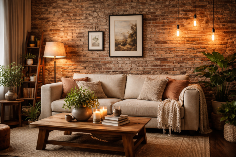 Rustic Brick Wall Interior: Timeless Design Ideas for a Warm and Stylish Home