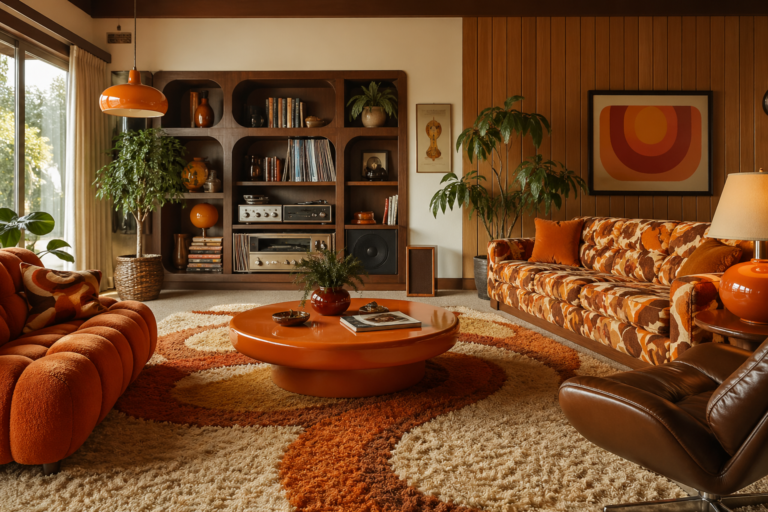 70s Living Room Interior: Timeless Retro Style Ideas for a Cozy and Bold Space