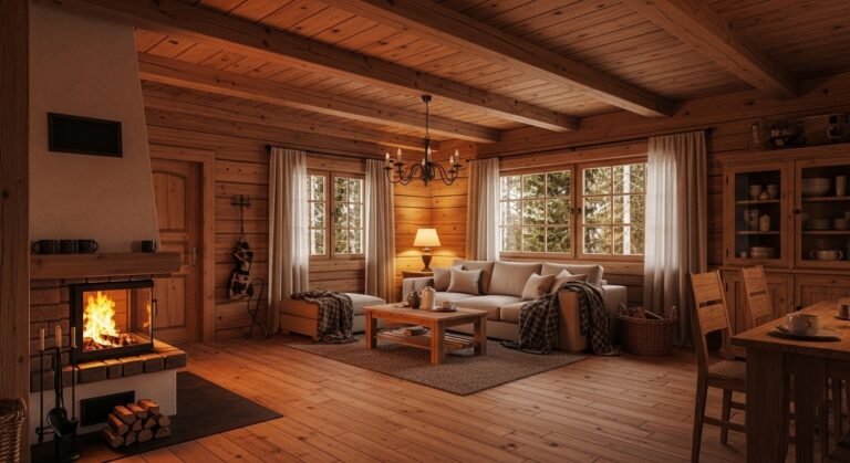 Wooden House Interior: Warm, Cozy & Natural Living Style