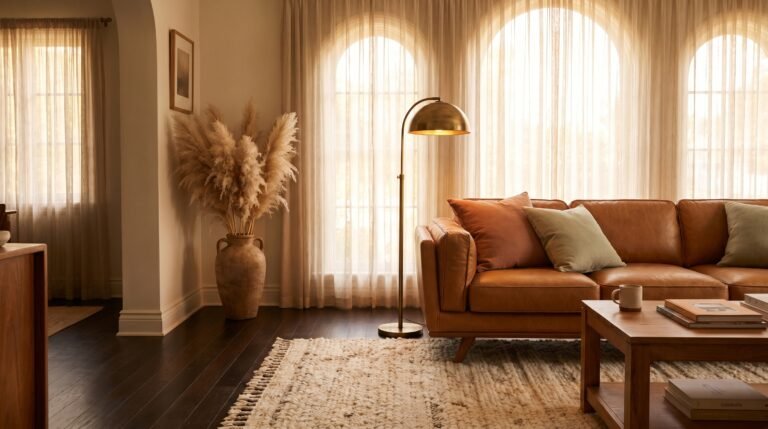 Dark Floor Living Rooms That Feel Warm, Not Cold — And How to Get It Right