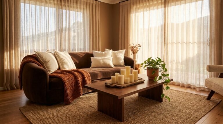 The Brown Living Room Aesthetic: How Earth Tones Create the Home You’ve Always Wanted to Come Back To