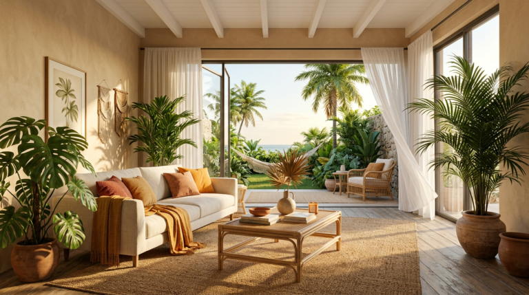 How to Create a Tropical Living Room That Feels Like a Permanent Vacation