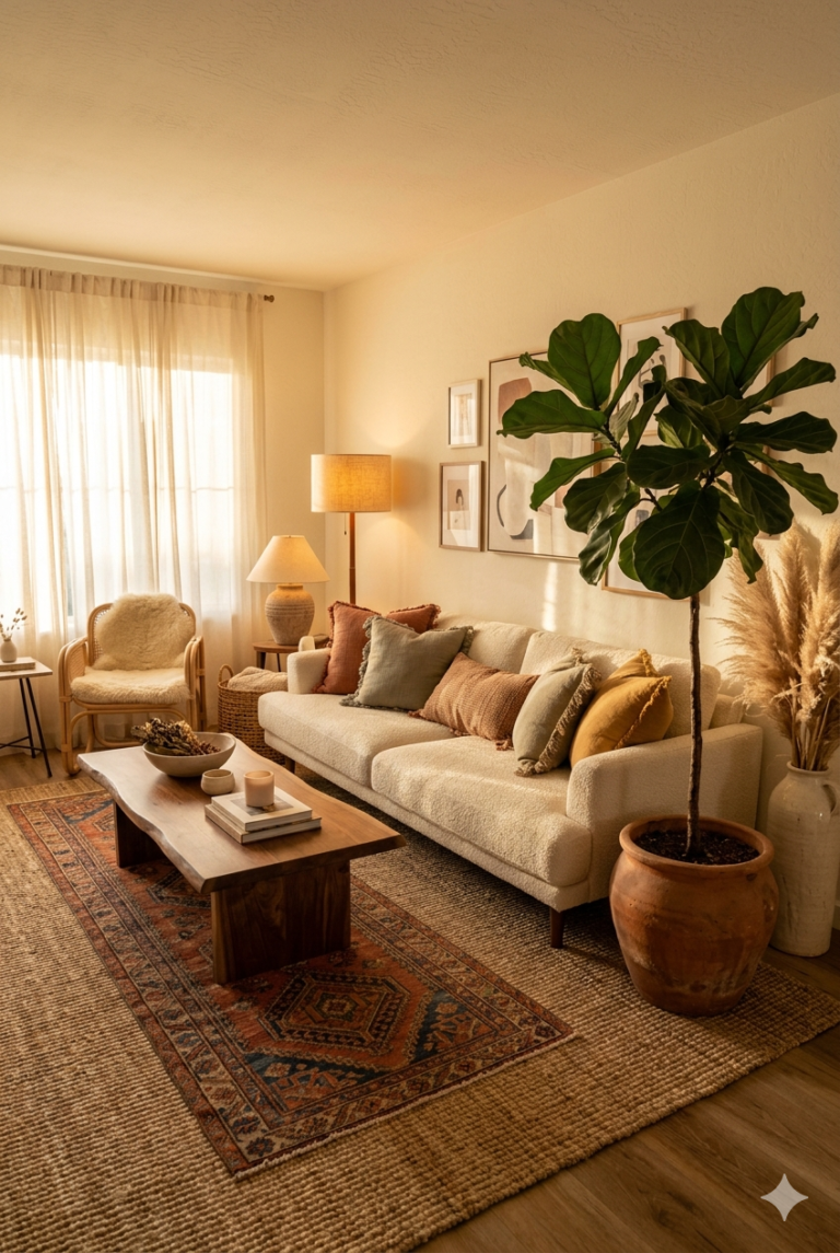 Boho Modern Living Room: How to Create a Space That Feels Like a Deep Breath