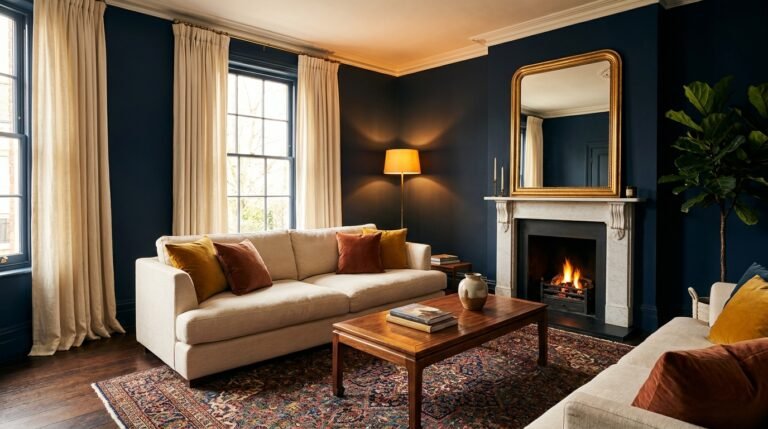 The Dark Blue Living Room: How One Bold Color Choice Can Transform Your Home Into a Sanctuary