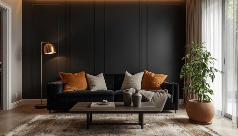 Living Room Decor Ideas for Apartments with Black: How to Make Dark Tones Feel Like Home