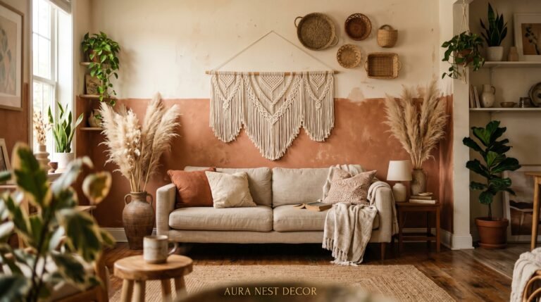 The Boho Modern Living Room Walls That Actually Look Intentional (Not Accidental)