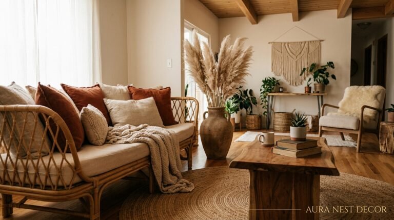 The Earthy Boho Living Room That Feels Like a Deep Breath