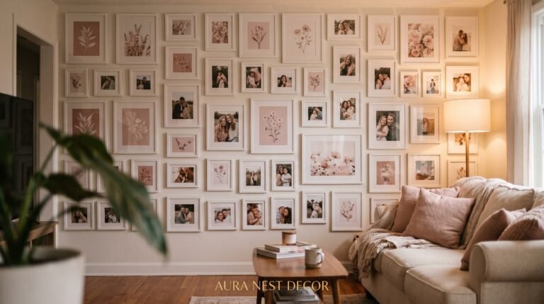 The Pink and White Photo Wall That Made Me Fall Back in Love With My Living Room