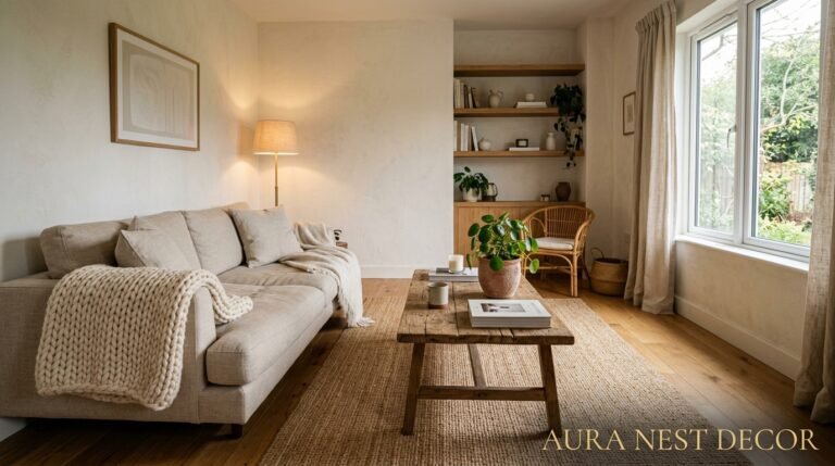 The Warm Minimalist Living Room That Actually Feels Like Home (Not a Hotel Lobby)