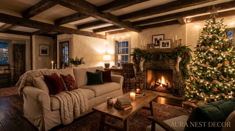 The Cozy Rustic Christmas Living Room You’ll Never Want to Take Down