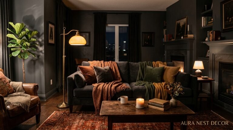 Dark Cozy Living Rooms That Actually Feel Like a Hug (Not a Cave)