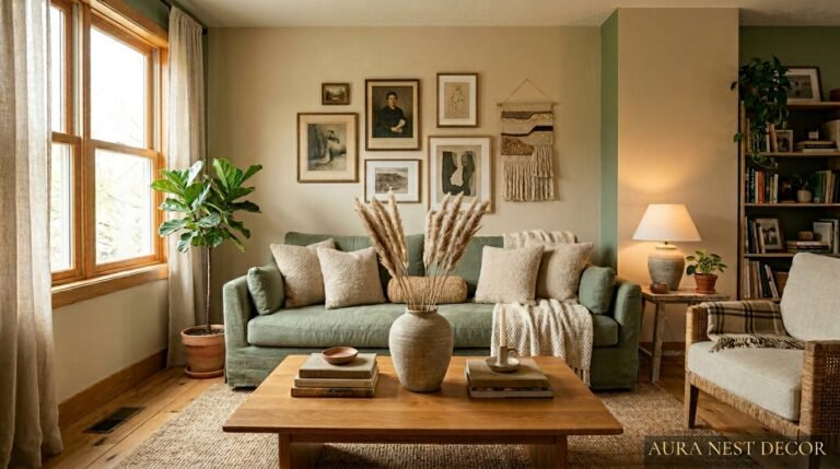 The Green and Beige Living Room Trend That’s Quietly Replacing Gray (And I’m So Here For It)