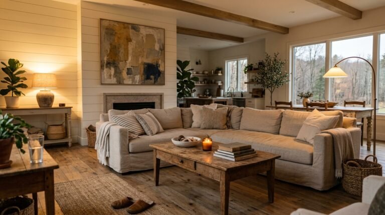 The Wall That Changes Everything: Farmhouse-Meets-Luxury Living Room Decor Ideas You’ll Actually Want to Live With