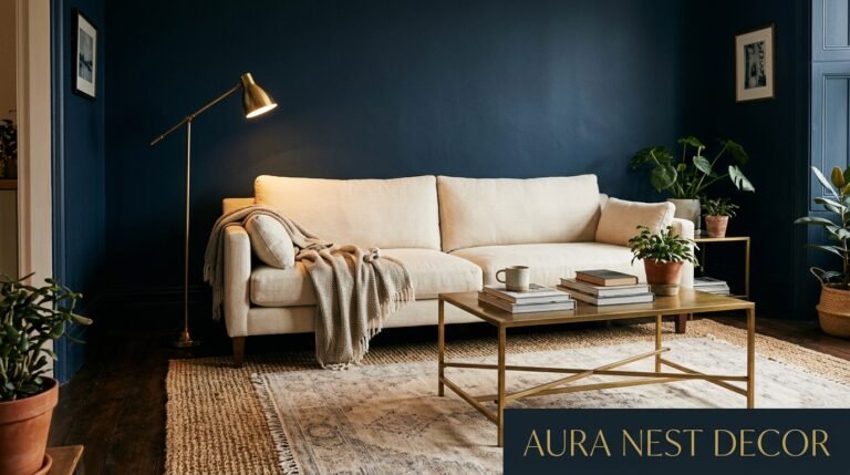 Why Navy Blue Is the Only Living Room Color Worth Committing To Right Now