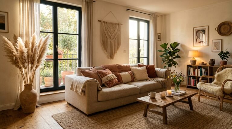 Modern Boho Living Room Ideas That Actually Feel Lived-In (Not Like a Set)