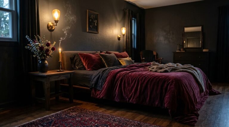 Dark Feminine Bedroom Ideas That Feel Romantic Without Trying Too Hard