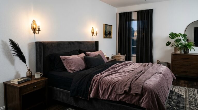 Dark Feminine Bedroom Ideas That Actually Work on White Walls (No Paint Required)