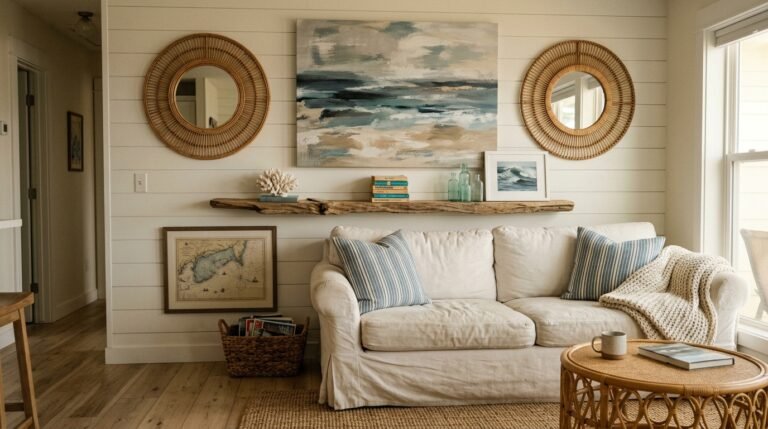 Beach House Living Room Walls That Actually Feel Like the Ocean — Not a Gift Shop