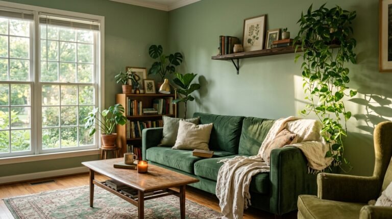 Green Living Rooms That Don’t Look Like a Plant Nursery (Unless You Want That)