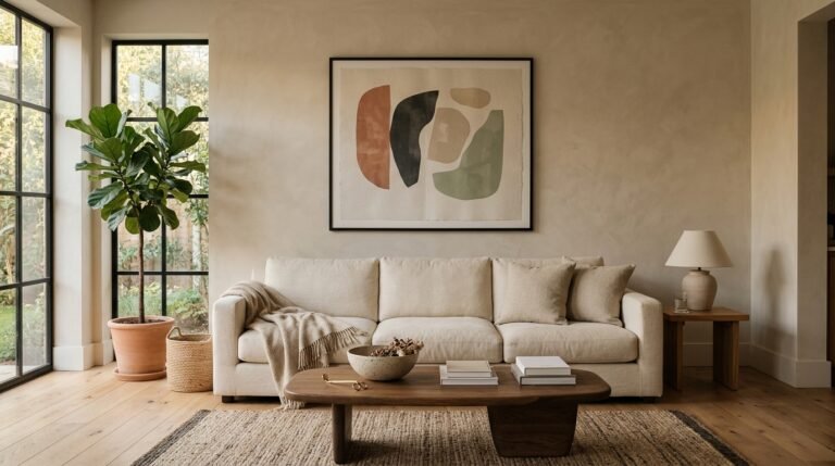 One Big Poster or a Whole Gallery Wall? How Minimalist Art Actually Works in a Living Room
