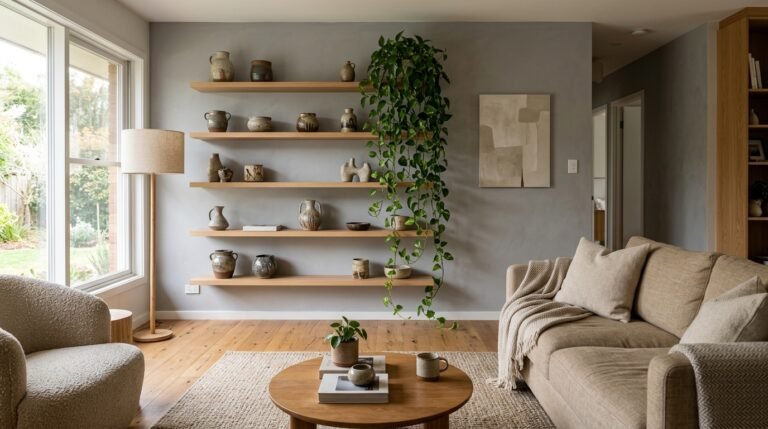 Gray Walls, Open Shelves, and the Living Room That Finally Feels Like Yours