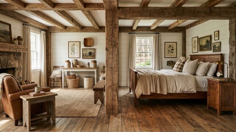 Country Living Room Decorating Ideas: 12 Cozy Cabin and Farmhouse Master Bedroom Inspirations