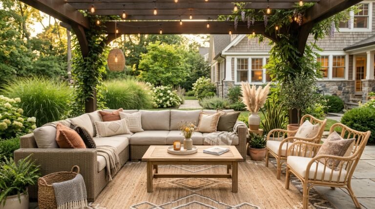 Cozy Outdoor Living Space Ideas for Backyard Entertaining Area