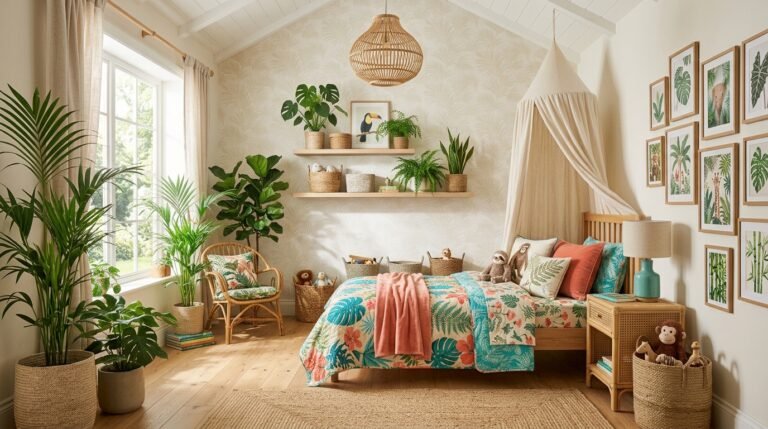 Tropical Bedroom for Kids: 12 Ideas Worth Saving for Later