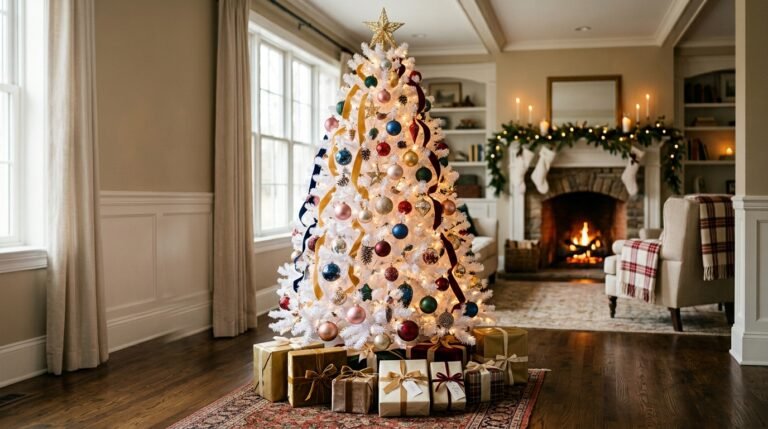 20 Creative White Christmas Tree Color Schemes to Match Your Vibe